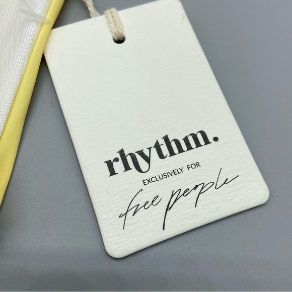 New! Free People x rhythm swim ring itsy pant bikini bottom lemon 1910 - Picture 4 of 11